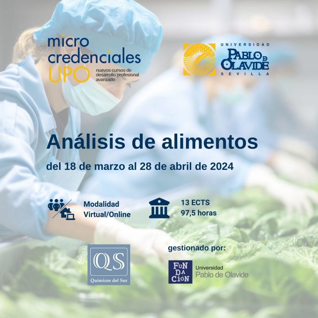 CURSO ANÁLISIS DE ALIMENTOS (13 ECTS)