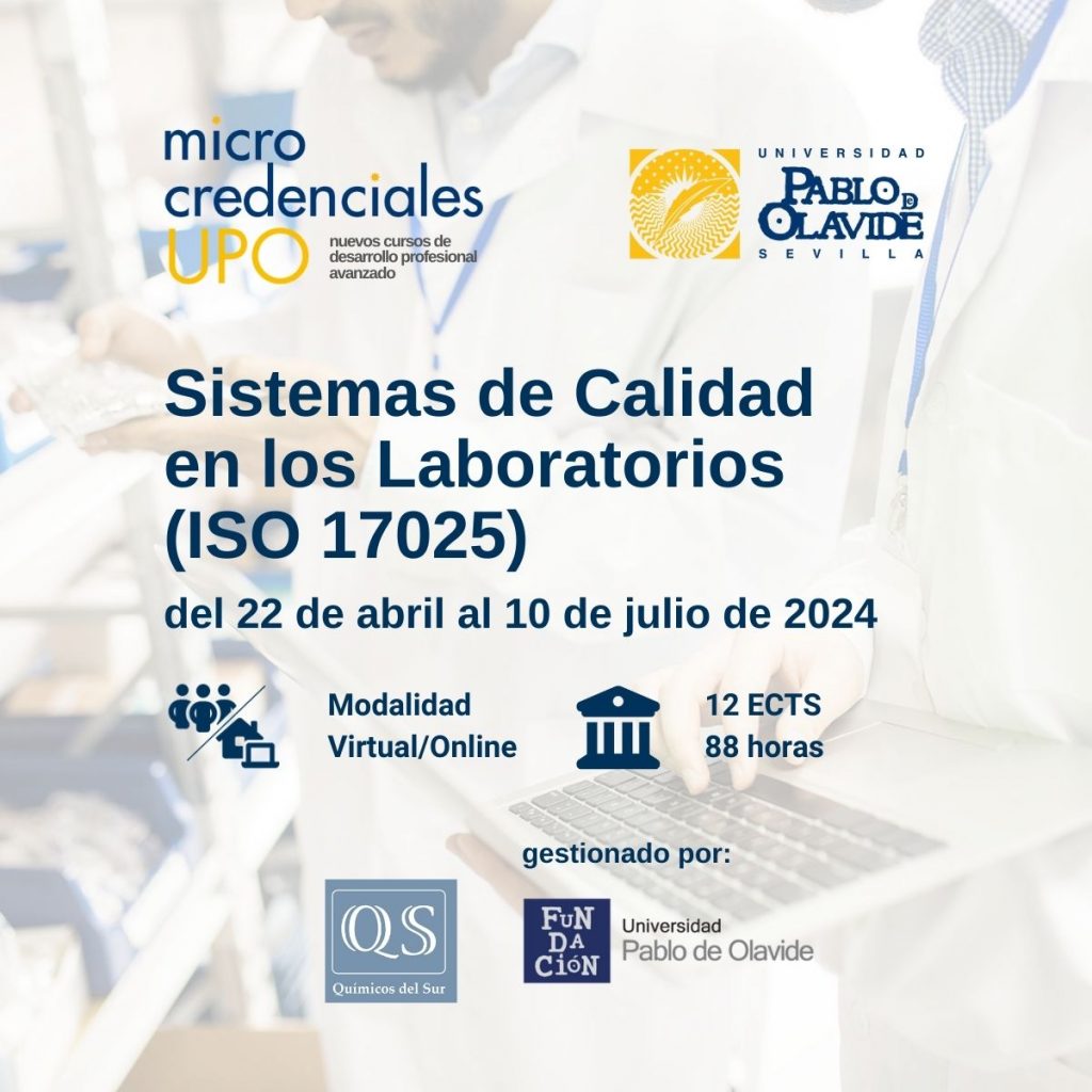 CURSO Sistemas de Calidad en los Laboratorios (ISO 17025) (12 ECTS)