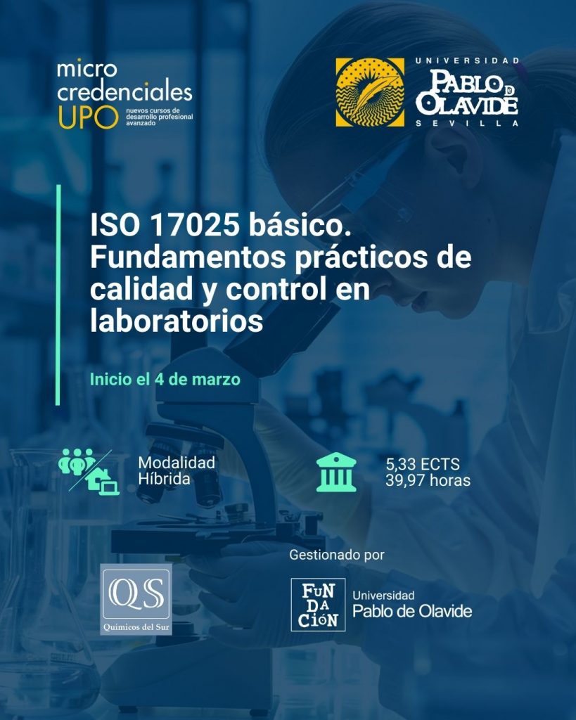 Curso: ISO 17025 básico. Fundamentos prácticos de calidad y control en laboratorios