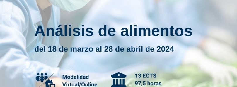 CURSO ANÁLISIS DE ALIMENTOS (13 ECTS)