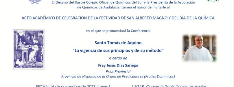 Conferencia: Santo Tomás de Aquino “La vigencia de sus principios y de su método”